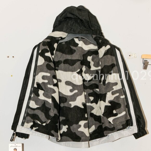 NWT Eddie Bauer Kids' 3-in-1 Jacket lightweight Jacket Gray. - Picture 4 of 11